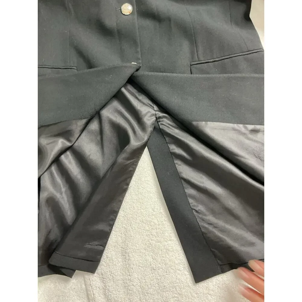 Vtg Women’s Lauren Ralph Lauren Black Long Coat With Tags - Picture 10 of 16